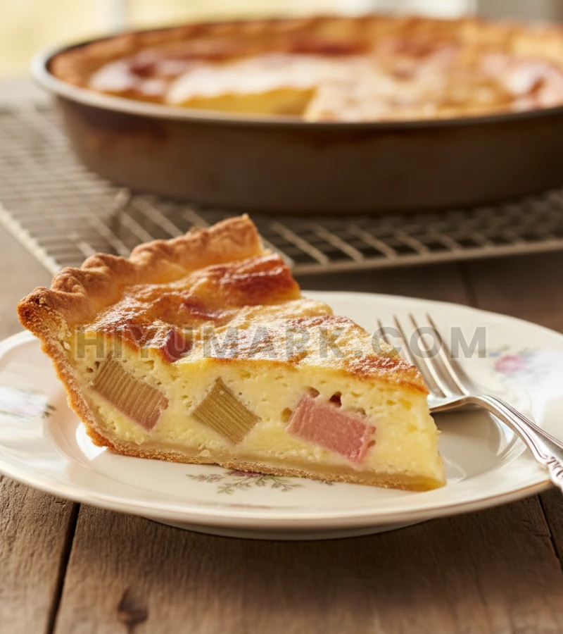 How To Make A Buttermilk Custard Rhubarb Pie