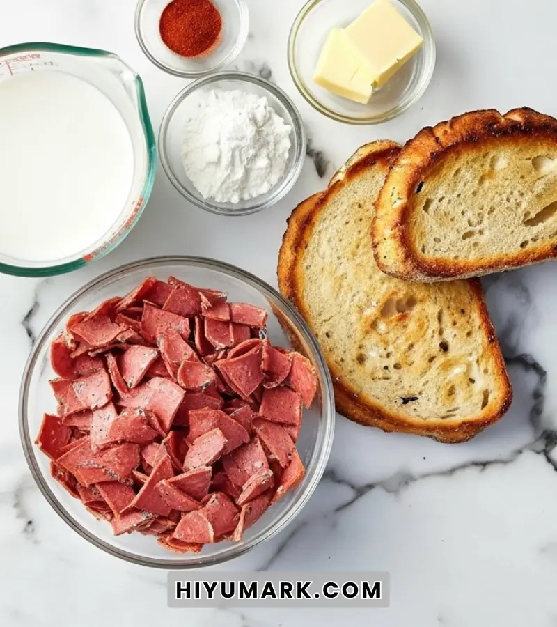 Ingredients You’ll Need for Creamed Chipped